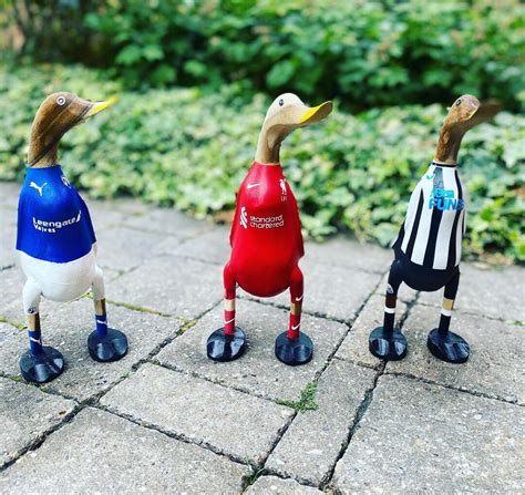 Football Painted Wooden Ducks Etsy Uk