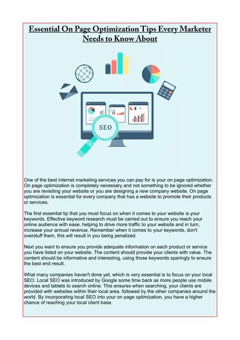 Ppt Essential On Page Optimization Tips Every Marketer Needs To Know