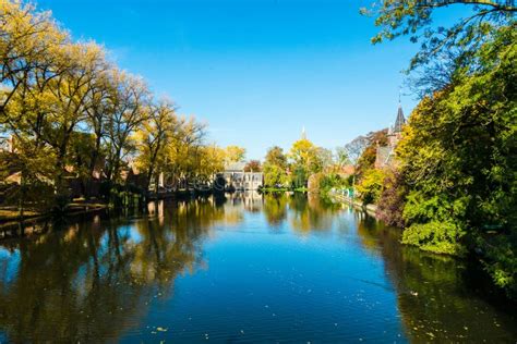 Belgium Bruges Minnewater Park In Bruges Belgium Stock Image Image