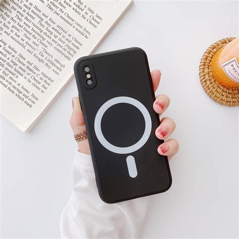 Liquid Silicone Full Coverage Shockproof Magsafe Case For Iphone Xs Max Black