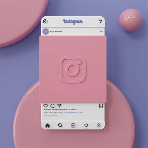 Premium Psd Instagram Social Media Post Mockup 3d Render