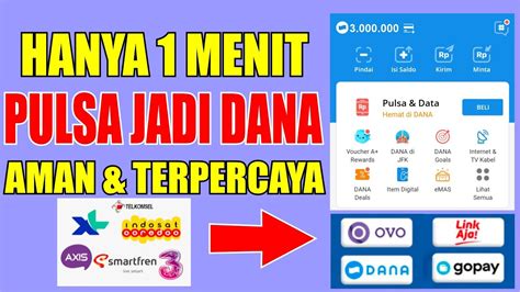 1 MENIT CAIR Cara Tukar Pulsa Jadi Saldo Dana Terbaru 2022 Cara