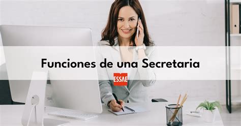 Funciones De Una Secretaria Essae Formaci N