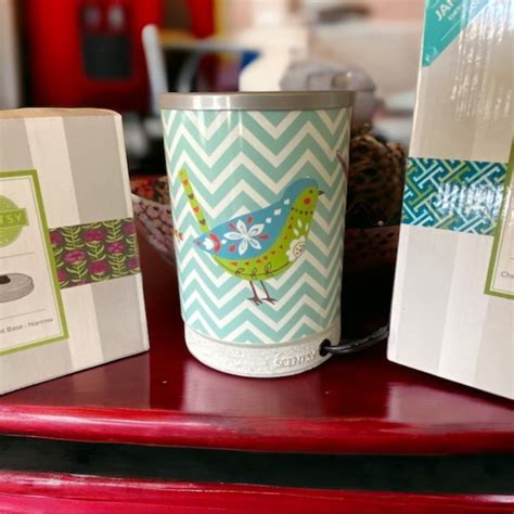 Scentsy Accents Nib Chevron Songbirds Scentsy Warmer On Cement Base