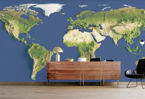 Buy World Map Wallpaper for Wall Online in India - Magic Decor