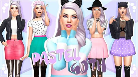 Pastel Goth Lookbook Cc List The Sims Create A Sim Youtube