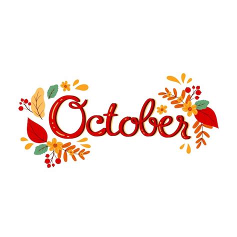 October Lettering Vectors & Illustrations for Free Download | Freepik