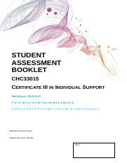 Chcccs Individualised Support Doc Student Assessment Booklet