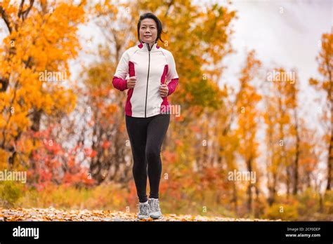 Middle Aged Mature Woman Running Healthy Lifestyle Stock Photo Alamy