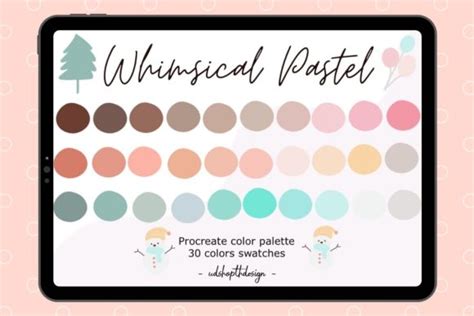 Whimsical Pastel Color Palette Procreate Graphic By Udshopthdesign