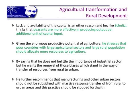 Ppt Agricultural Transformation And Rural Development Powerpoint