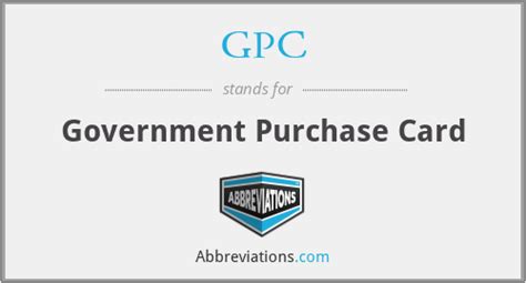 Gpc Government Purchase Card