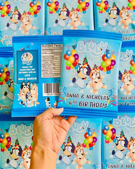 Bluey Custom Party Favors Etsy