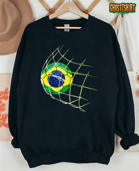 Brazil Soccer Fans Jersey Brazilian Flag Football Lovers T-Shirt