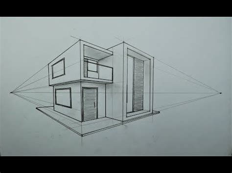 Architectural How To Draw Modern House In 2 Point Perspective 40