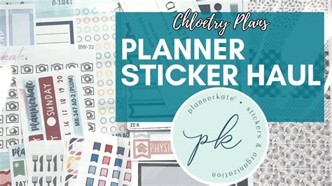 Planner Kate Sticker Haul Chloetry Plans YouTube