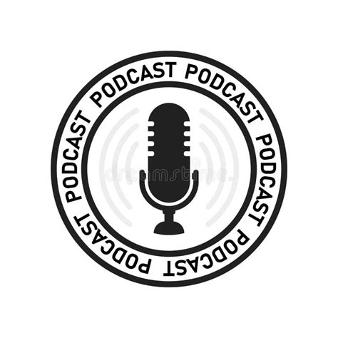 Podcast Vector Flat Illustration Icon Logo Design On White