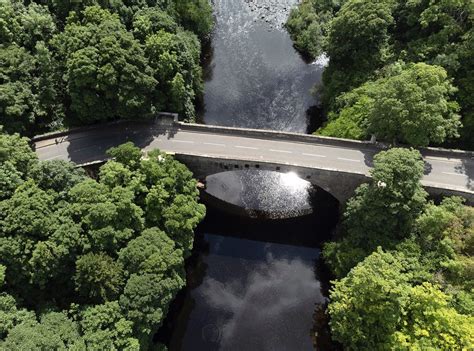 Aerial Image Winston Bridge Over The River Tess In County Durham