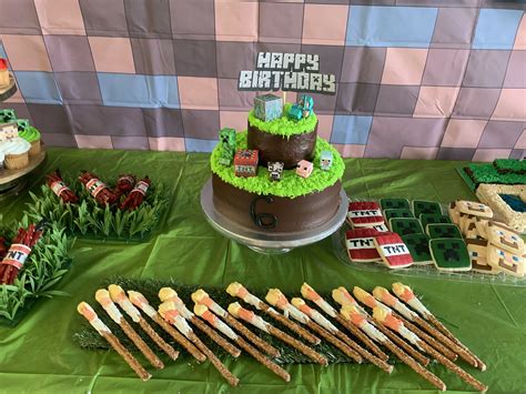 Minecraft Party Minecraft Party Desserts Food