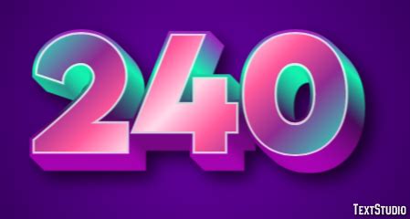 240 Effet de texte et design de logos Nombre