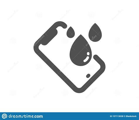 Smartphone Waterproof Icon Phone Sign Mobile Device Vector Stock