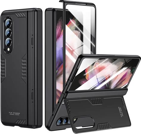 Funda Para Samsung Z Fold 3 Soporte Oculto Carga Inalámbrica Funda