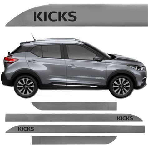 Jogo Friso Lateral Nissan Kicks Cinza Grafite Submarino