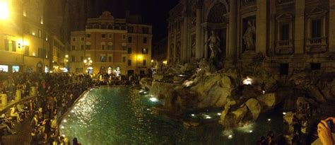 Trevi Fountain at night in Rome, Italy. | Trevi fountain, Trevi, Fountain