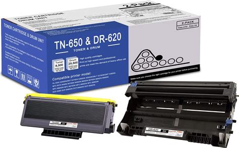 Amazon 1 Pack TN 650 Toner Cartridge And 1 Pack DR 620 Drum Unit