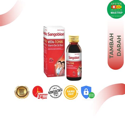 Jual SANGOBION SYRUP TAMBAH DARAH MULTIVITAMIN DAN ZAT BESI