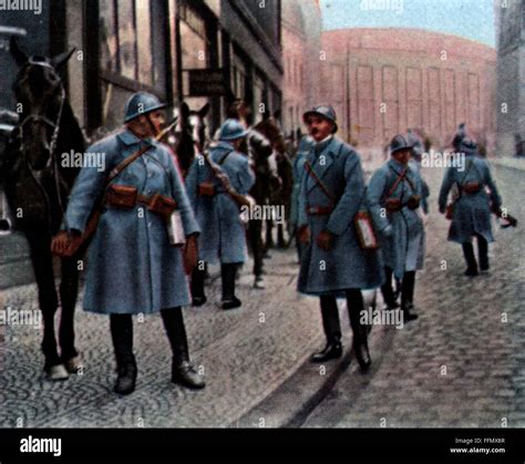 Occupation of the Ruhr 1923 - 1925, French soldiers in Essen, March Stock Photo, Royalty Free ...