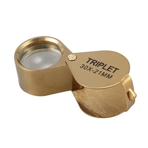 Portable 30x Power 21mm Jewelers Magnifier Foldable Gold Eye Loupe Jewelry Store Magnifying