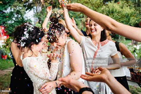 Newlywed Lesbian Couple Kissing Photo Getty Images