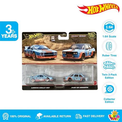 Jual Hot Wheels Premium Twin Pack Pack Lancia Rally Fiat Abarth Gulf Shopee Indonesia