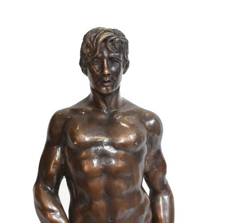 Italian Bronze Male Nude Statue Naked Art Classical