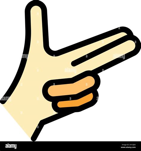 Hand Gesture Bang Bang Icon Outline Hand Gesture Bang Bang Vector Icon