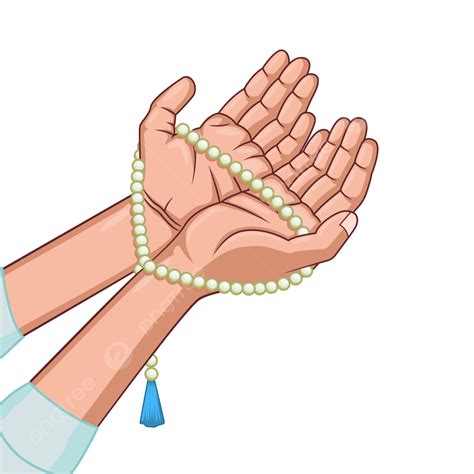 Muslim Praying Hands Vector