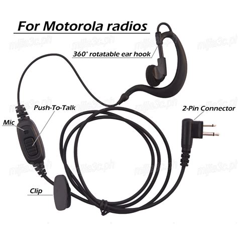 Headset Earpiece For Motorola Cp Gp Gp Gp Radios Yaesu Ft