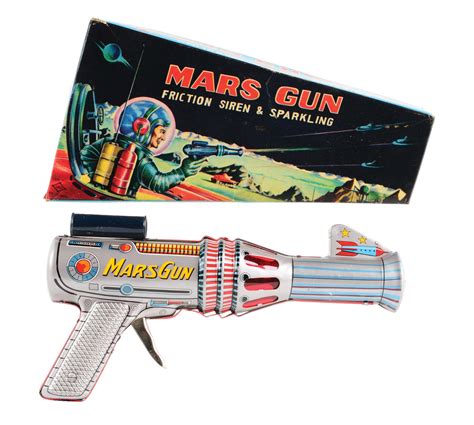 Lot Detail Japanese Tin Litho Friction Mars Space Gun In Original Box