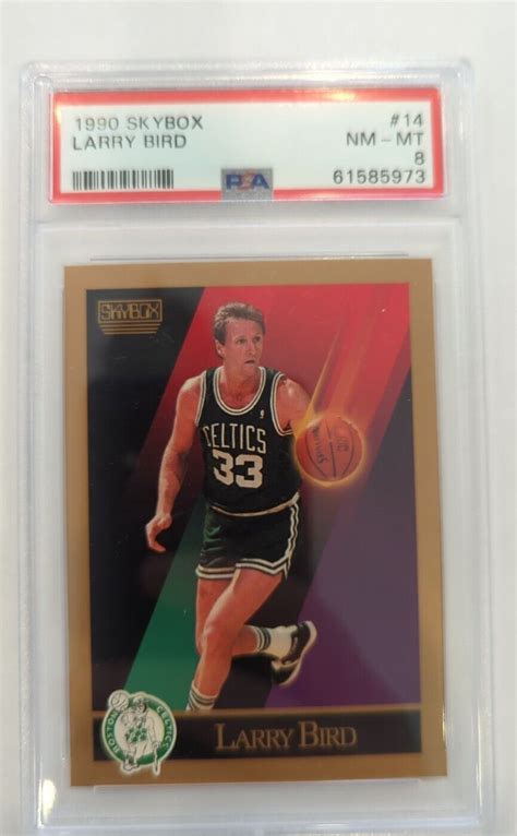 1990 Skybox 14 Larry Bird PSA Graded 8 NM Mint Boston Celtics