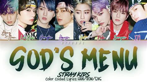 Stray Kids Gods Menu 神메뉴 Color Coded Lyrics Hanromeng Youtube