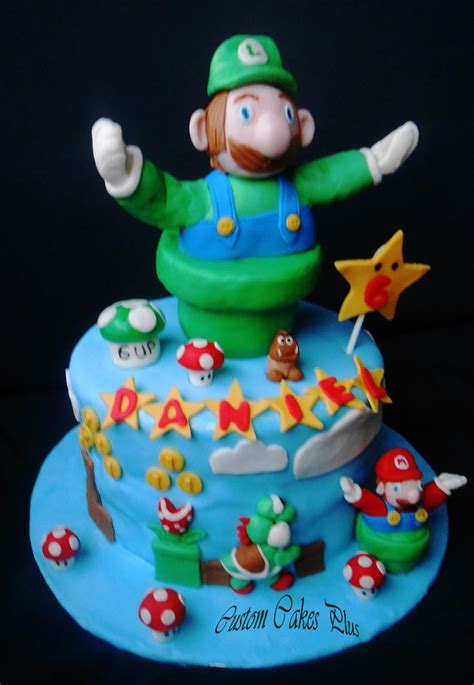 Luigi And Mario Themed Cake Custom Cakes Themed Cakes Cake