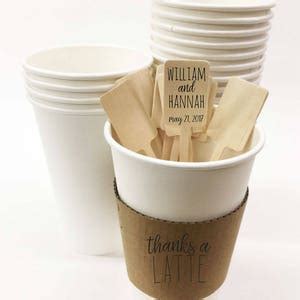 Personalized Custom Or Standard Design Printed Coffee Sleeves White