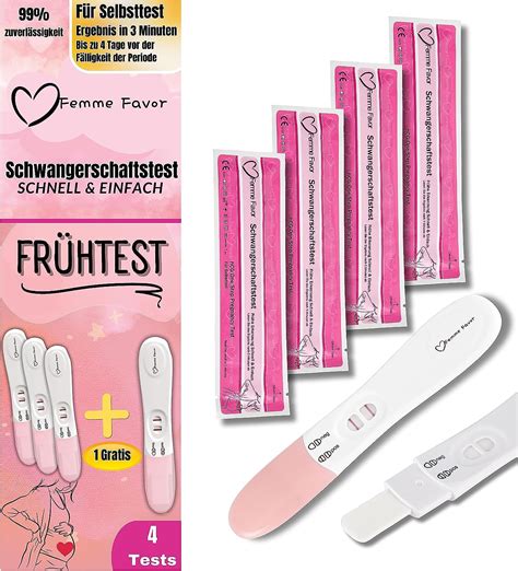 Femme Favor Schwangerschaftstest Fr Htest Er Pack Hcg One Step