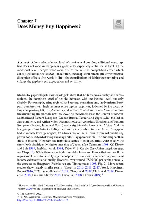 (PDF) Does Money Buy Happiness?