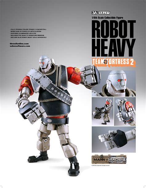 Team Fortress 2 Robot Heavy Figures By 3A The Toyark News