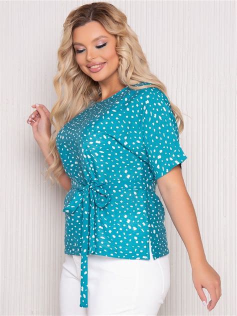 Блузка бирюзовая купить в интернет-магазине для женщин Самая МоднаЯ