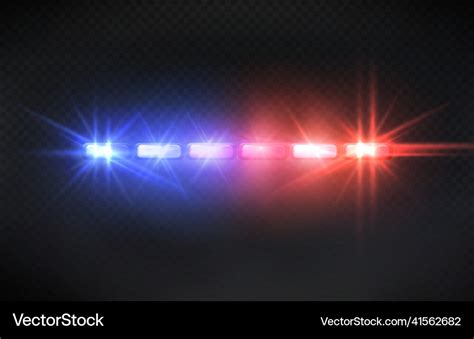 Police siren lights beacon flasher policeman car Vector Image