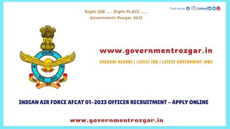 Indian Air Force Afcat 2023 Recruitment For Officer