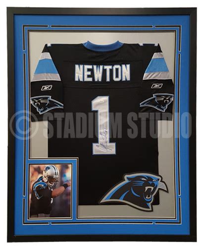 Cam Newton Autographed Framed Panthers Jersey - The Stadium Studio